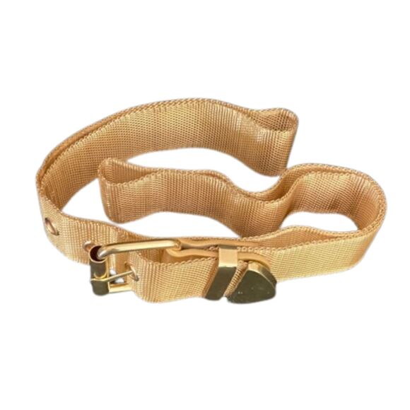 Exquisite Gold Tone Mesh Metal Waist Belt Adjustable XL 39-42” 1.5” Preowned - Picture 2 of 6